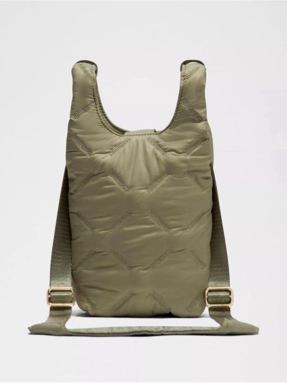 Lululemon Quilty Pleasures Phone Crossbody Bag 1L Bay Leaf Quilted Nylon NWOT - Picture 5 of 6